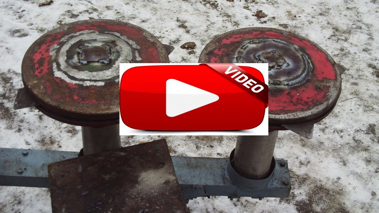 САМОДЕЛЬНАЯ РОТОРНАЯ КОСИЛКА ОПОРНЫЕ ДИСКИ