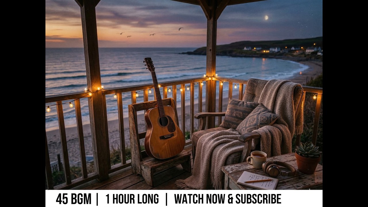 Slow 48 BPM Beachside Lofi Guitar 🌅 Fingerstyle Chillhop