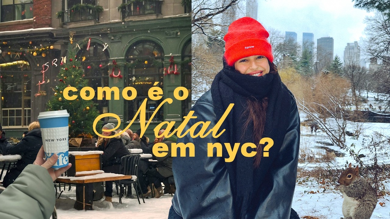 Natal em nova york: neve, vibe da cidade e tradições locais |  VLOGMAS 10