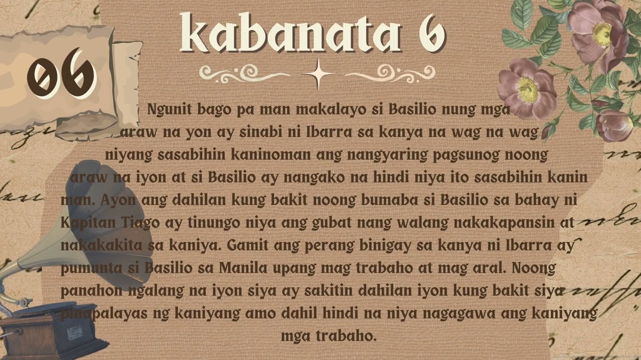 EL FILIBUSTERISMO| KABANATA 6: SI BASILIO| GROUP 3