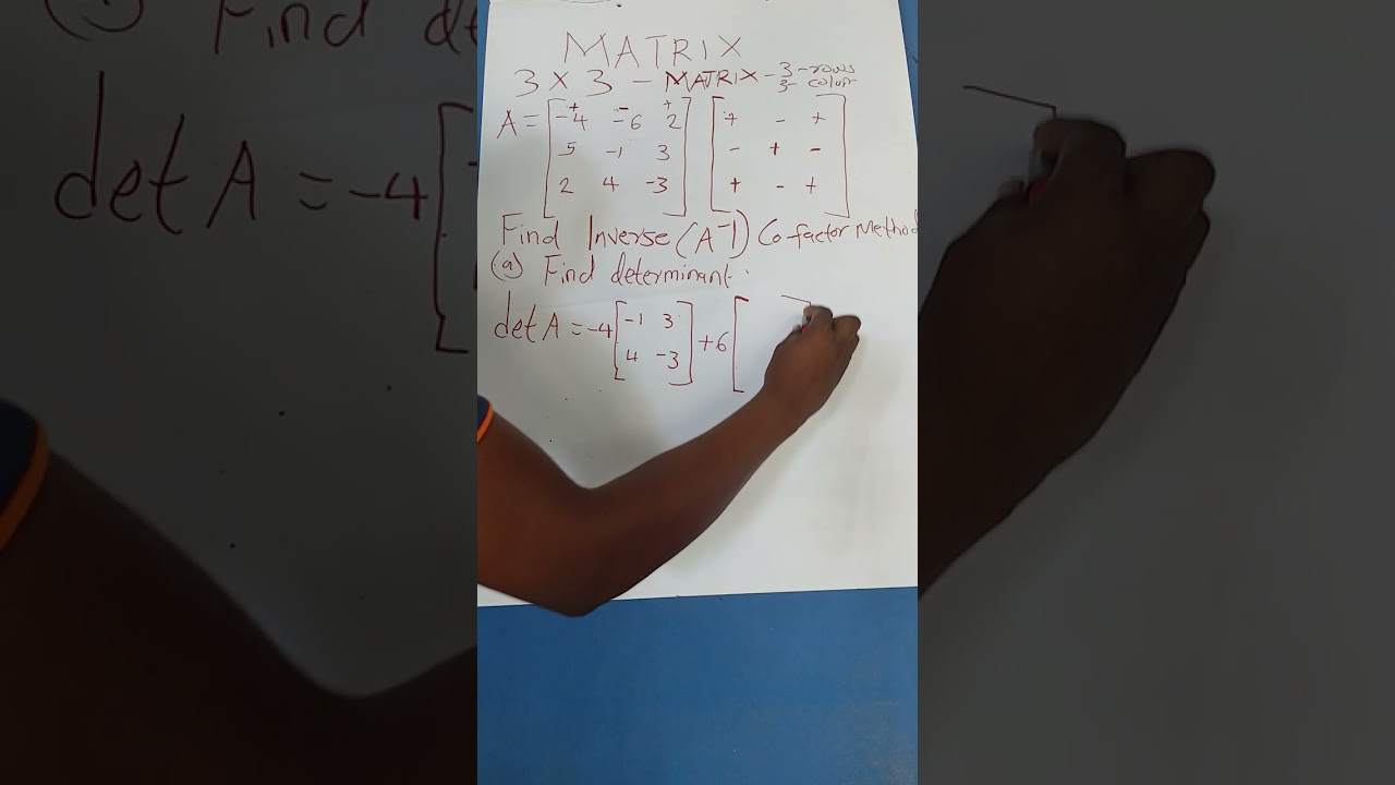 INVERSE OF 3x 3 MATRIX USING CO-FACTOR METHOD