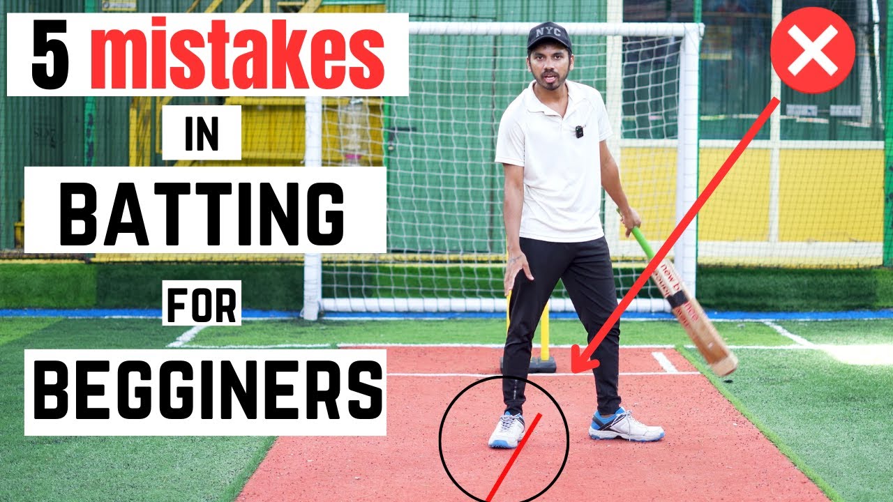 5 Common mistakes Begginer do in batting  @cricketmastery