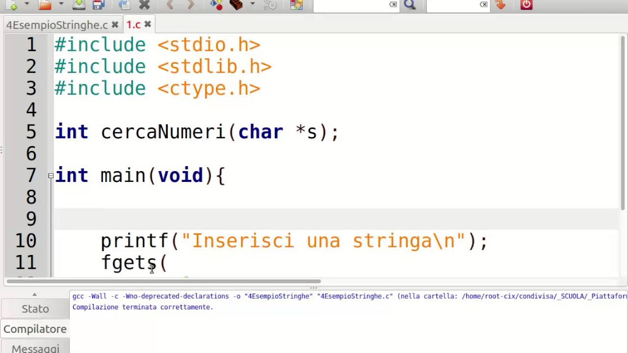 Stringhe Ctype e funzioni in c