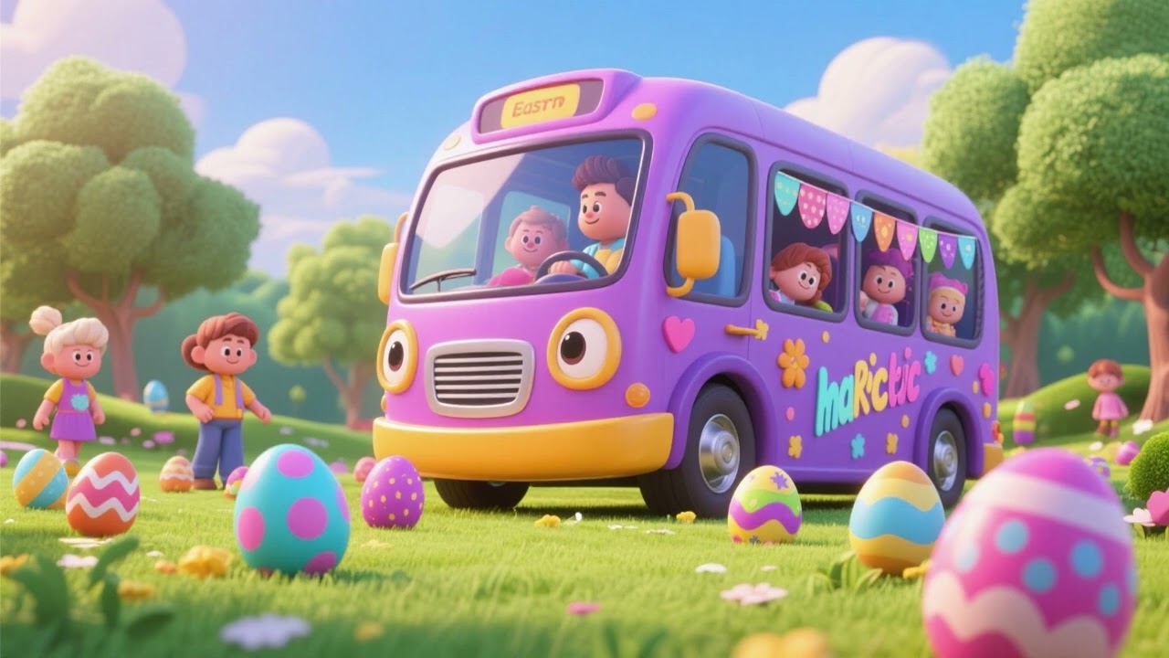 Ostereiersuche mit dem Zauberbus &ndash; Fr&ouml;hliches Osterlied f&uuml;r Kinder