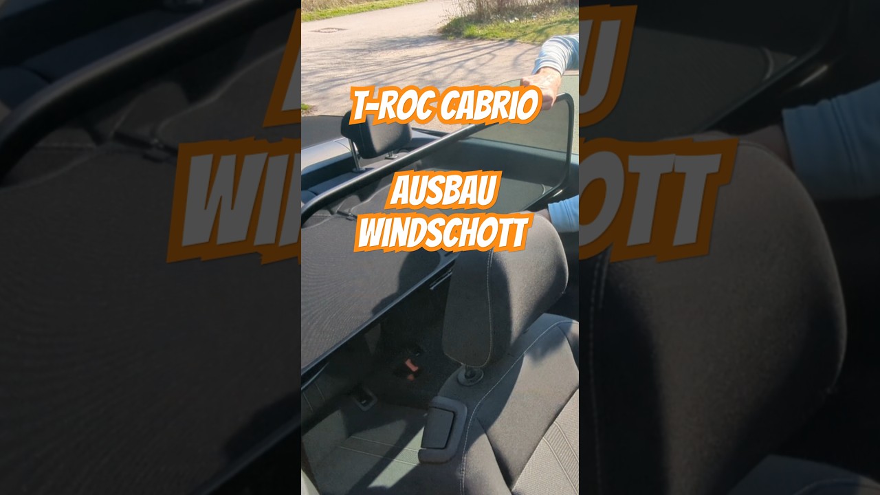 Windschott im T-Roc Cabrio 🌬️ | Bringt das wirklich was? 🤔🚘 #VW #TrocCabrio #Windschott #Cabriolet