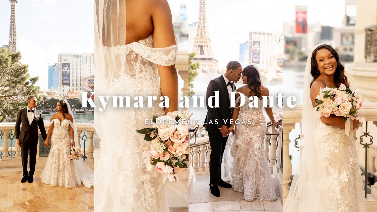 Kymara and Dante's Classic Las Vegas Elopement At The Bellagio
