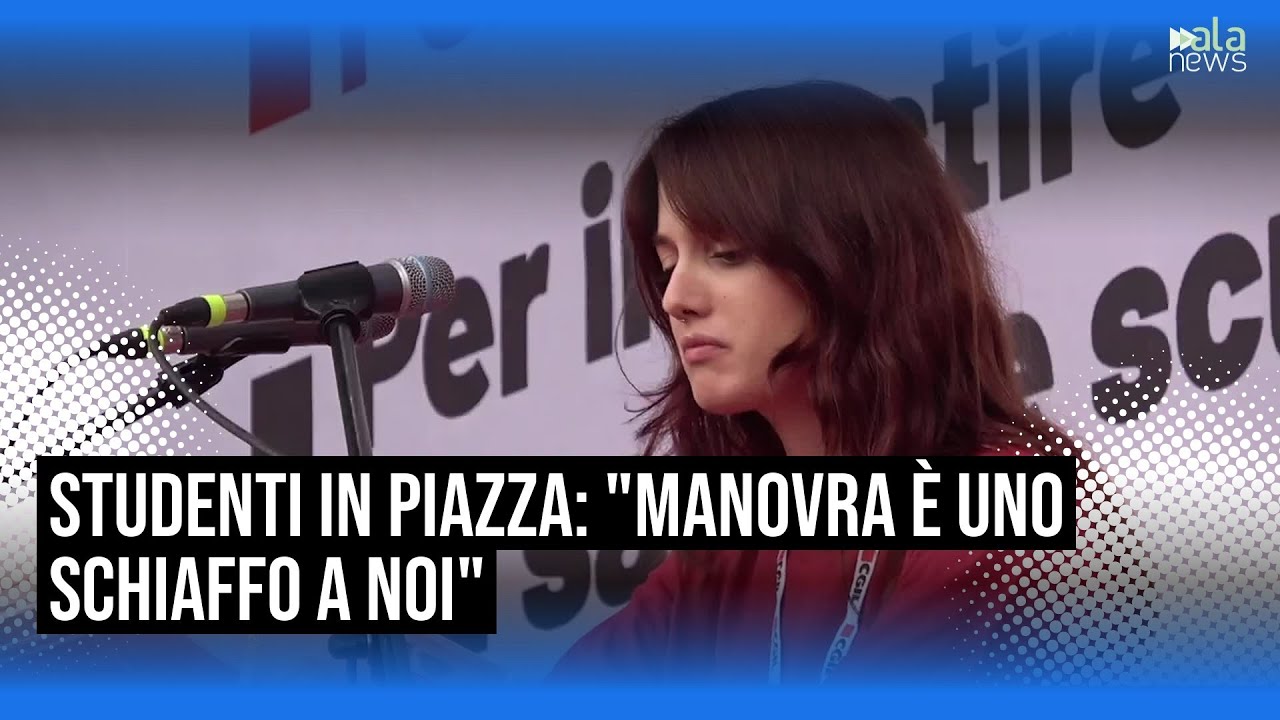 CGIL in piazza a Roma, la protesta degli studenti: 