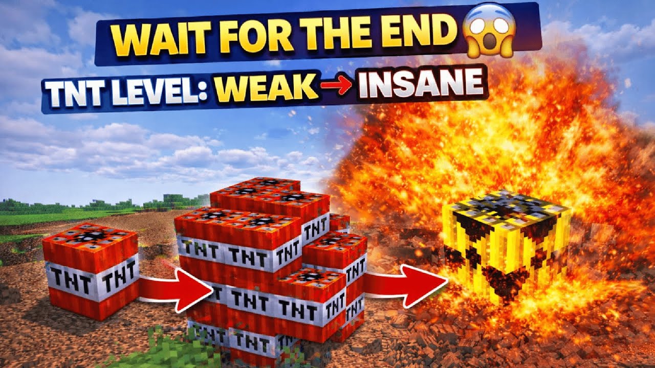 Minecraft TNT Levels – From Weak to INSANE 😱