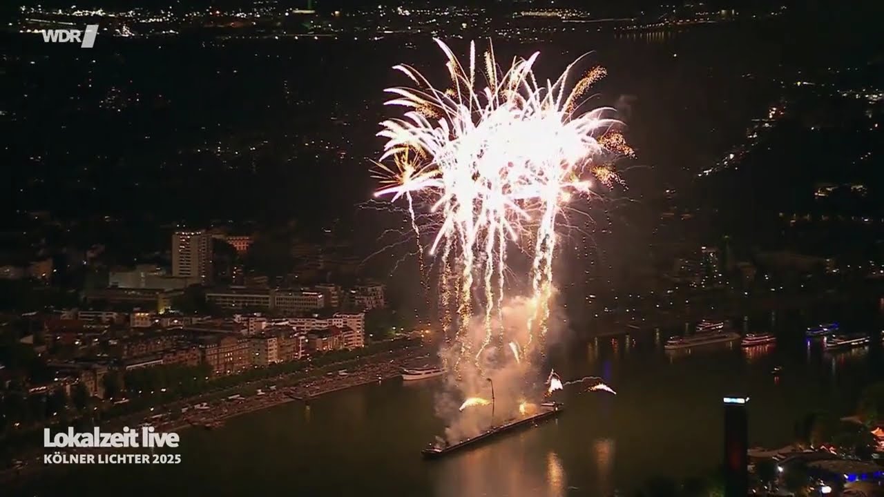 WDR - Kölner Lichter 2025 -  Feuerwerksspektakel auf dem Rhein 30.08.2025