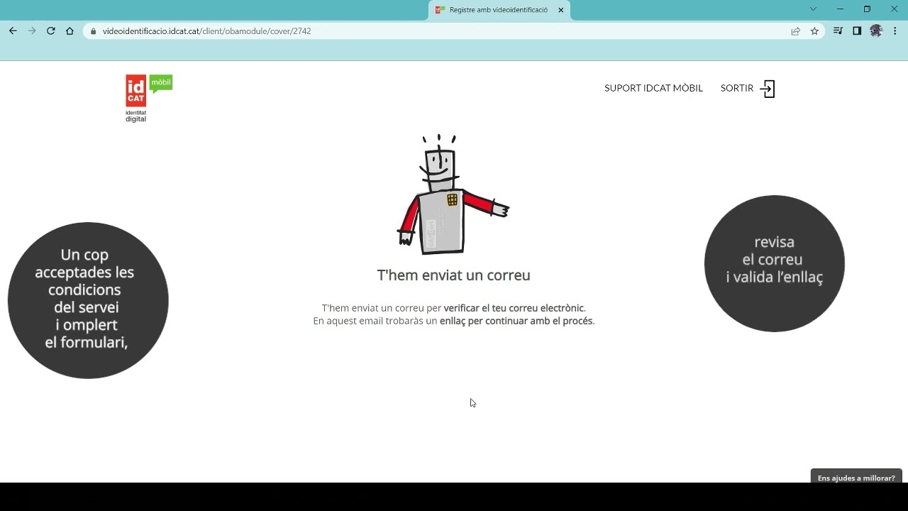 idCAT Mòbil mitjançant videoidentificació