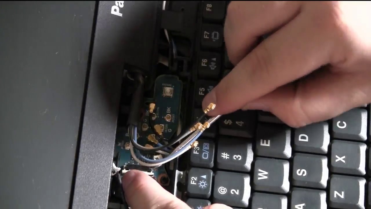 How to replace the power button board in a Toughbook CF-53