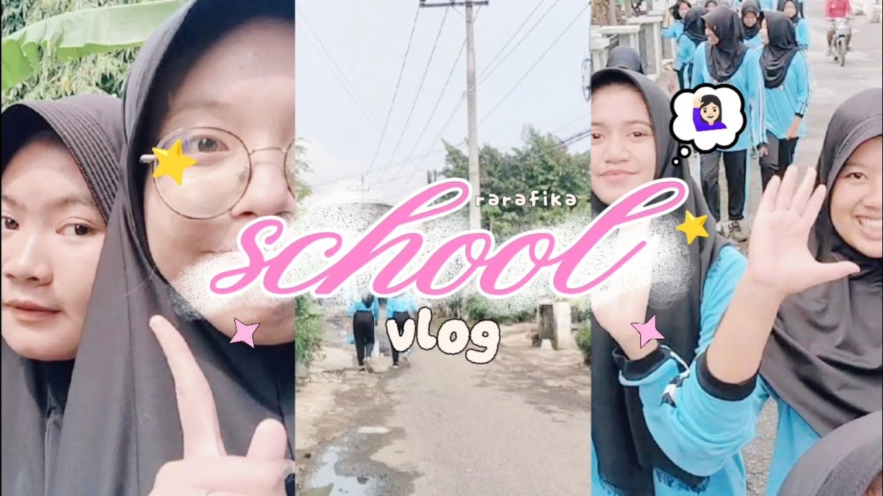 school vlog ♡⋆.ೃ࿔*  - olahraga jalan jalan 🤩✨ || rarafika