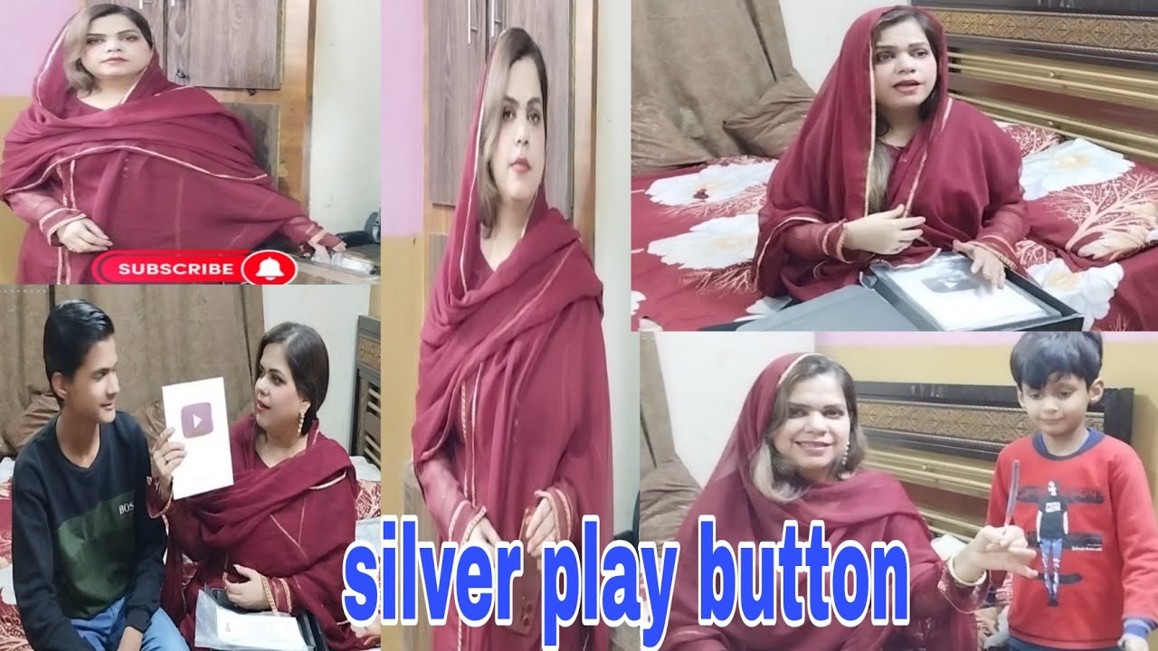 Silver play button agya | silver play button | By Nazia zia official 