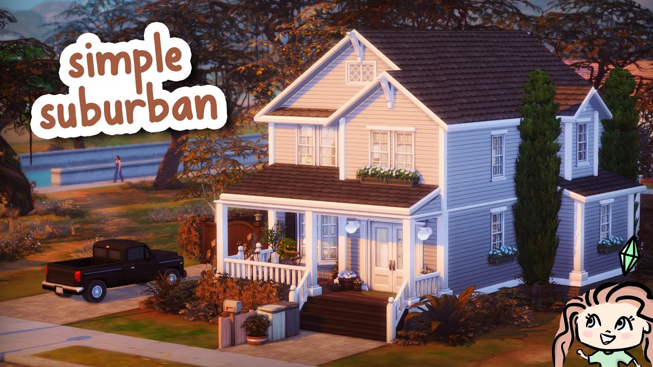 Simple Suburban Family Home 💙 || The Sims 4 Speed Build