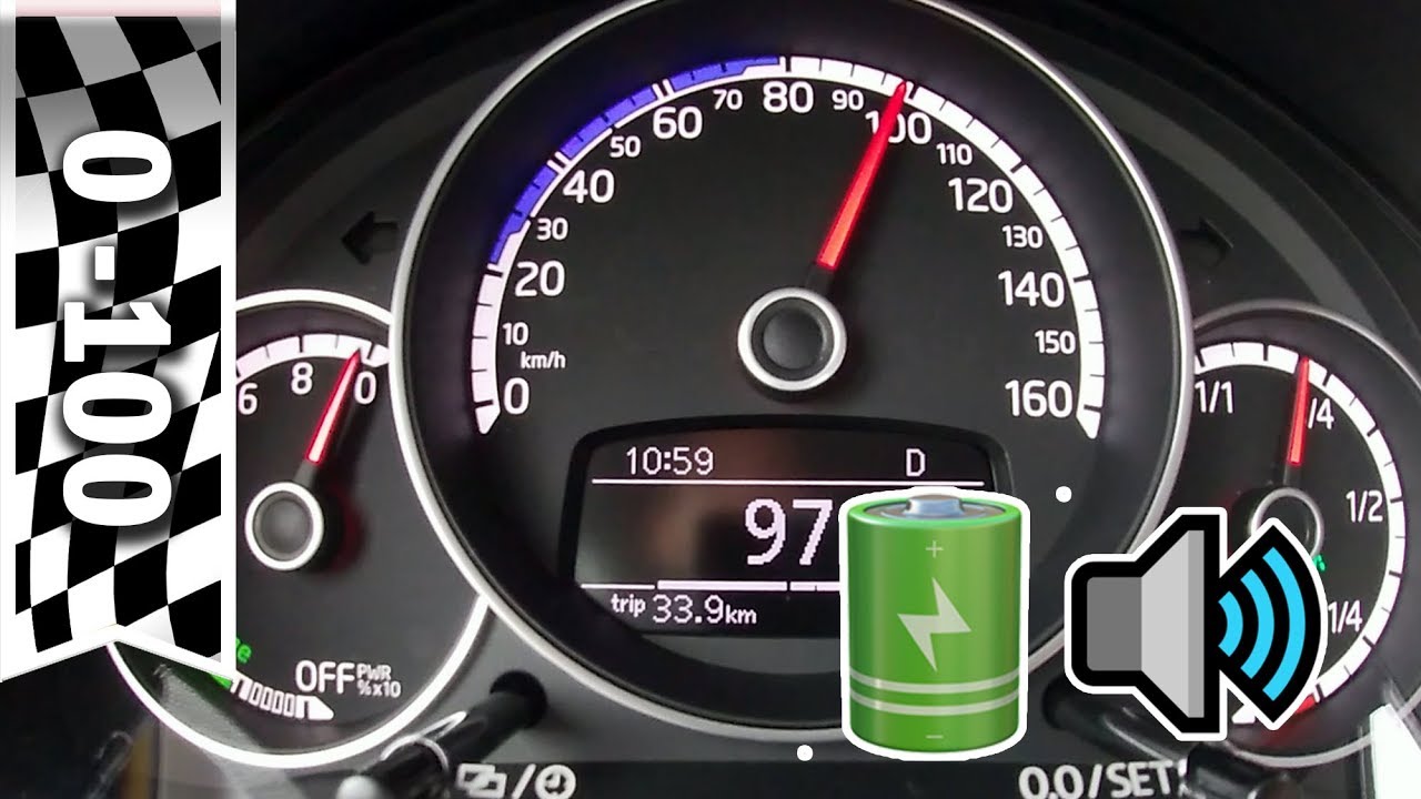 VW e-up! 2020: 0-100 km/h, e-Sound und Vmax (Beschleunigung/Acceleration)