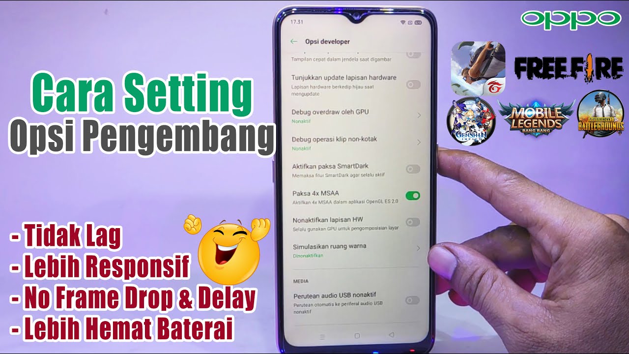 Cara Setting Opsi Pengembang Untuk Game HP Oppo