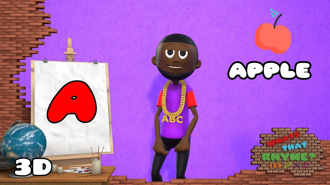 The Letter A Hip Hop Song | Alphabet Rap Song A - Z  | Nursery Rhymes 3D Animation | Rap Kids Songs
