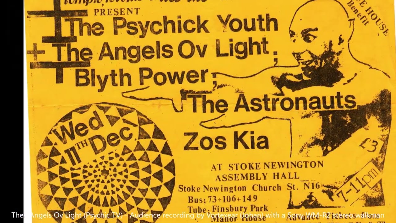Zos Kia & Thee Angels ov Light (Psychic TV) - Stoke Newington Town Hall - 11th December 1985