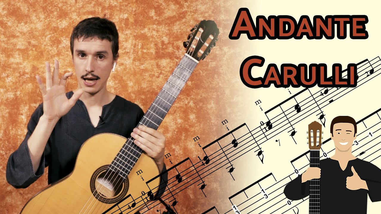Une pièce connue pédagogique de Ferdinando Carulli - Andante n°18 Opus 241