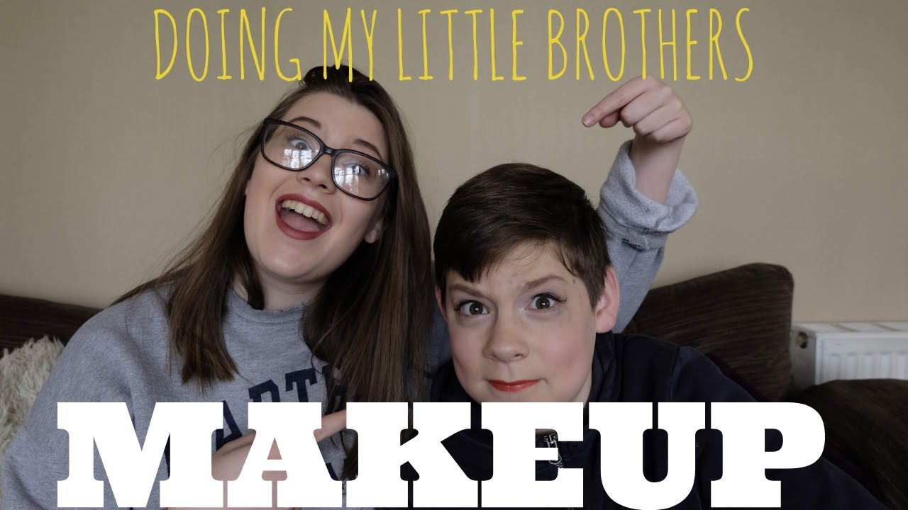 Doing My Little Brothers Makeup