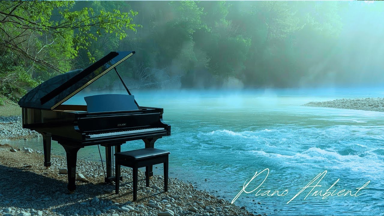 Morning River Piano Music 🌿 Gentle Nature Sounds for Sleep, Relaxation & Focus (8 hours)