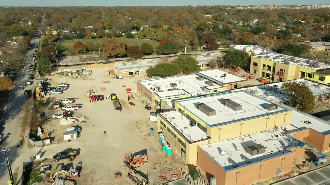 4K Drone Around Crestview/Brentwood. Austin Texas. December 2021