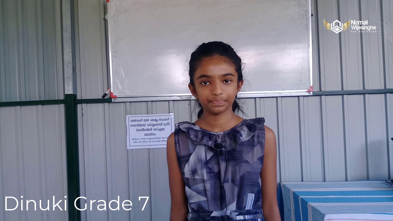 Dinuki, Grade 7, Speaks on My Country