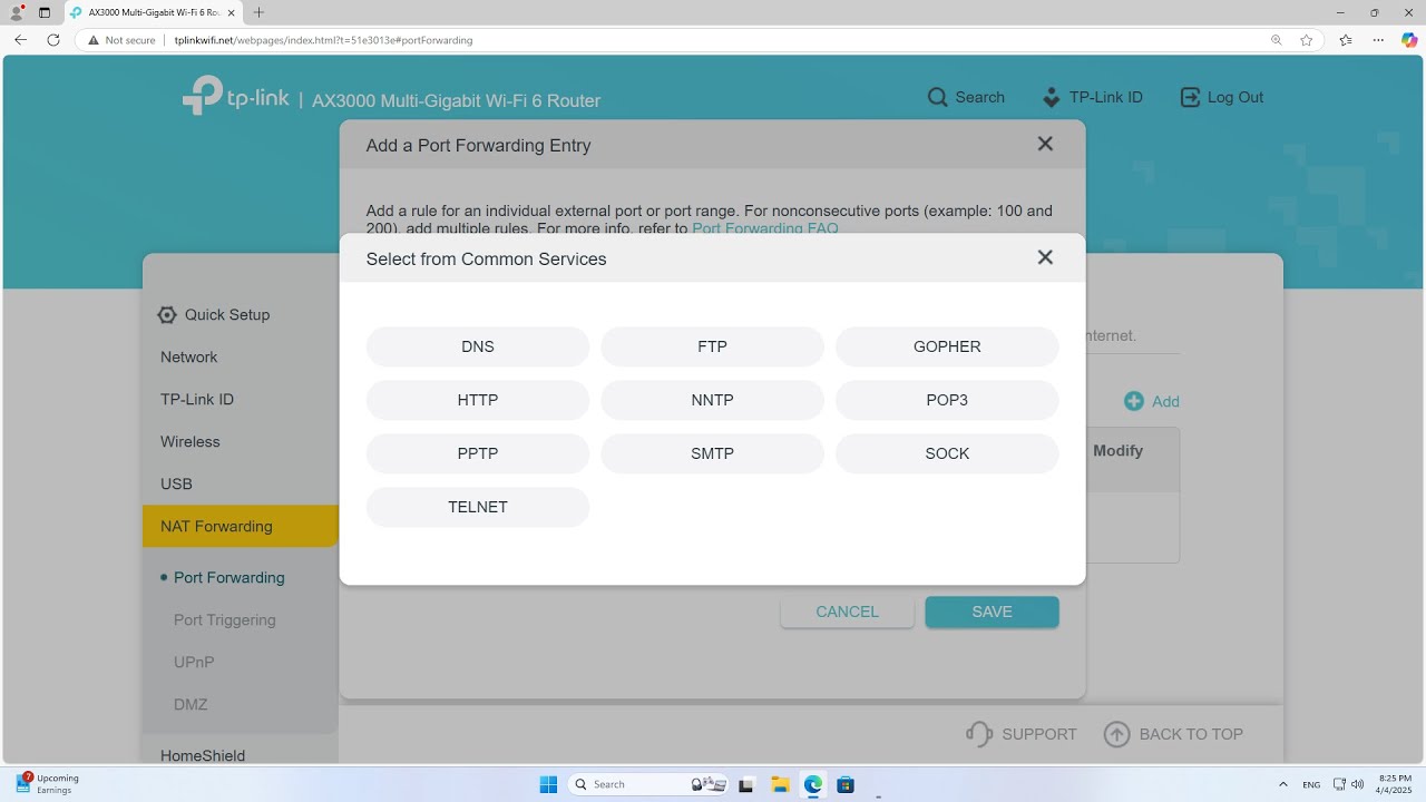 Как переадресовать порты на маршрутизаторе TP-Link Wi-Fi 6