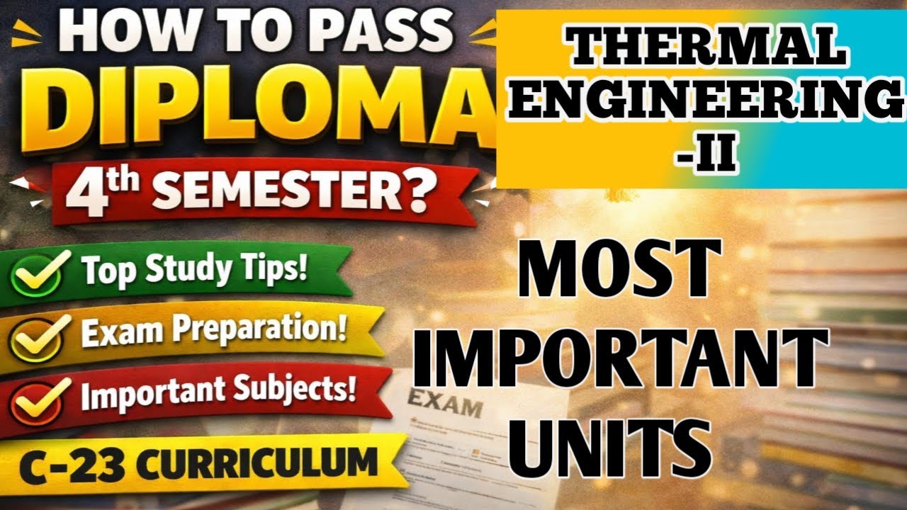 How to pass Thermal Engineering-2 Easily l C-23 l 4th semester l Exam tips l Diploma Mechanical 