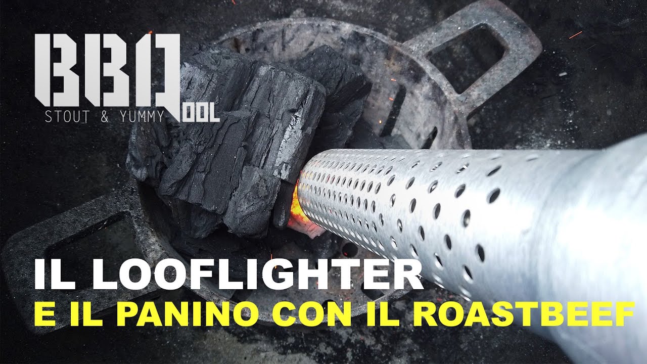 Il roastbeef nel carbone... acceso con il looflighter!