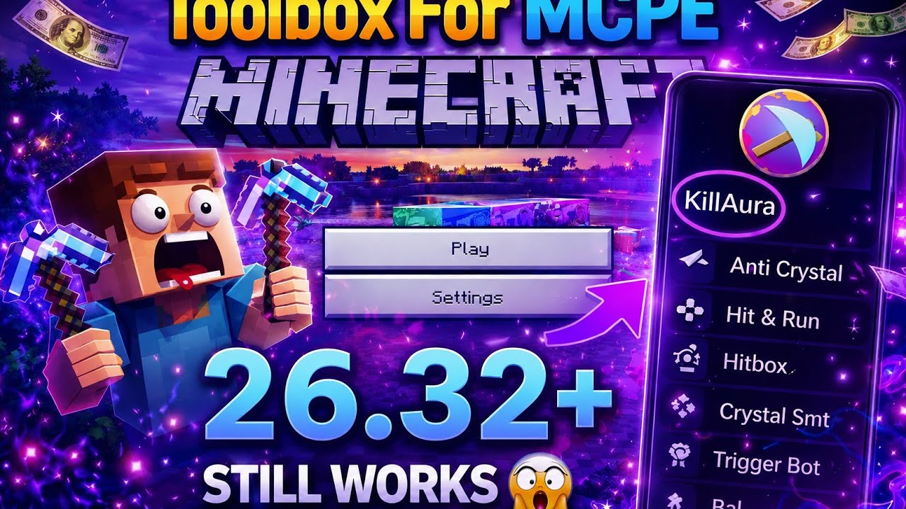 MCPE Toolbox 1.26.32+ | Best 32/64-Bit Hack Client - (Must Try!) 🔥🥶