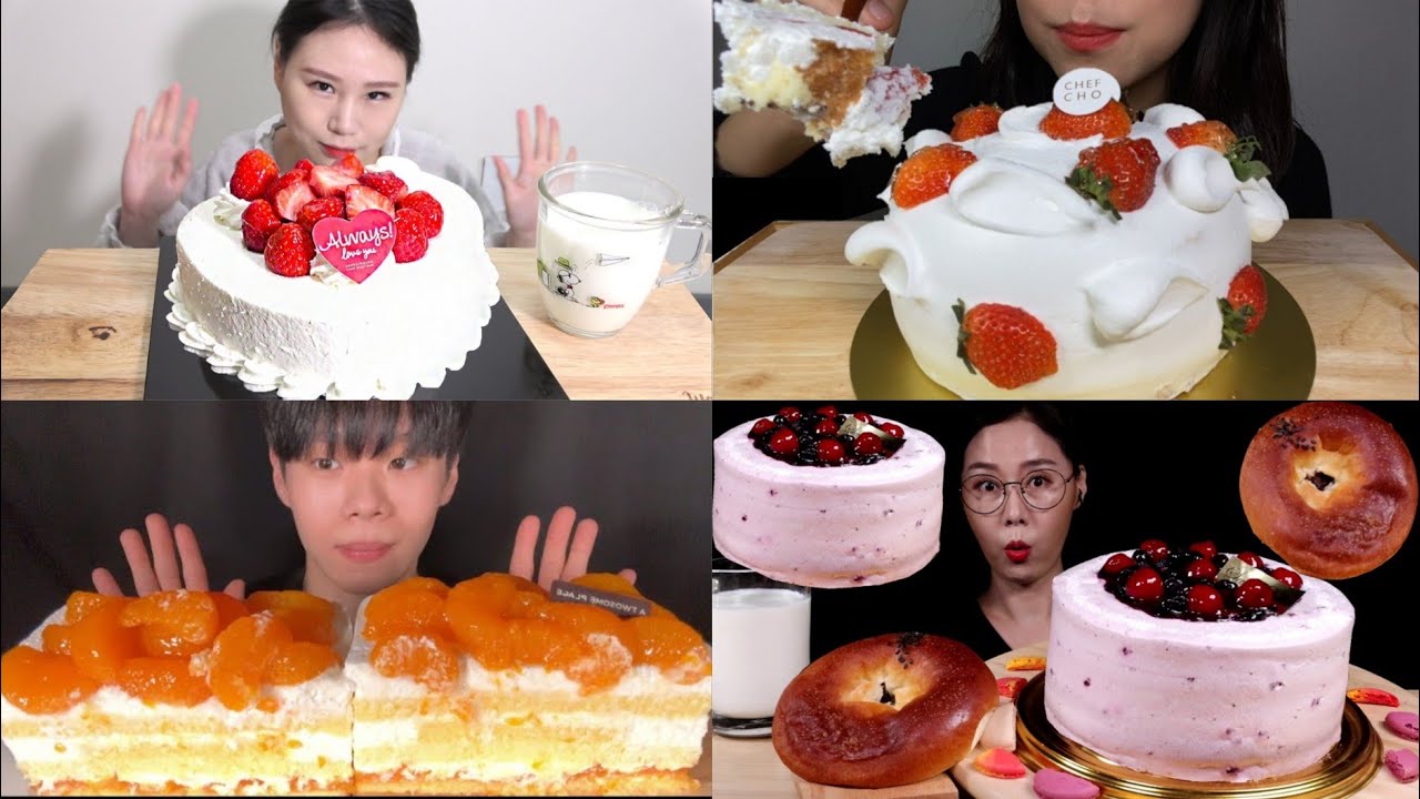 CREAM CAKE MUKBANG