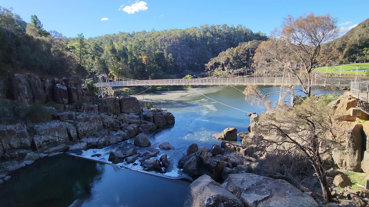 4K Australia, Tasmania Launceston.  Exploring the town attractions