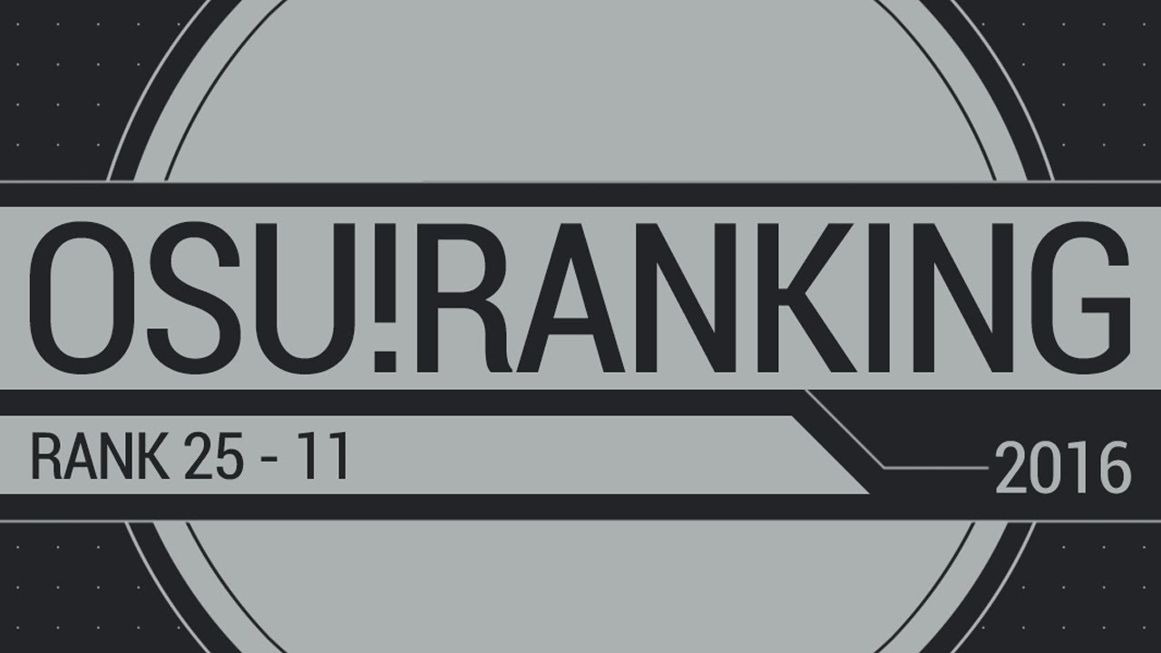 osu!ranking 2016 by dsco | #25 - #11