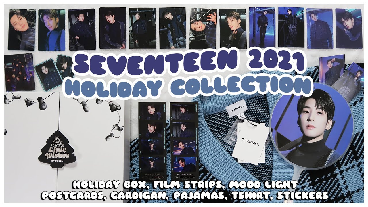 🎄 UNBOXING SEVENTEEN 2021 HOLIDAY COLLECTION LITTLE WISHES | BOX, CARDIGAN, + SO MANY PHOTOCARDS