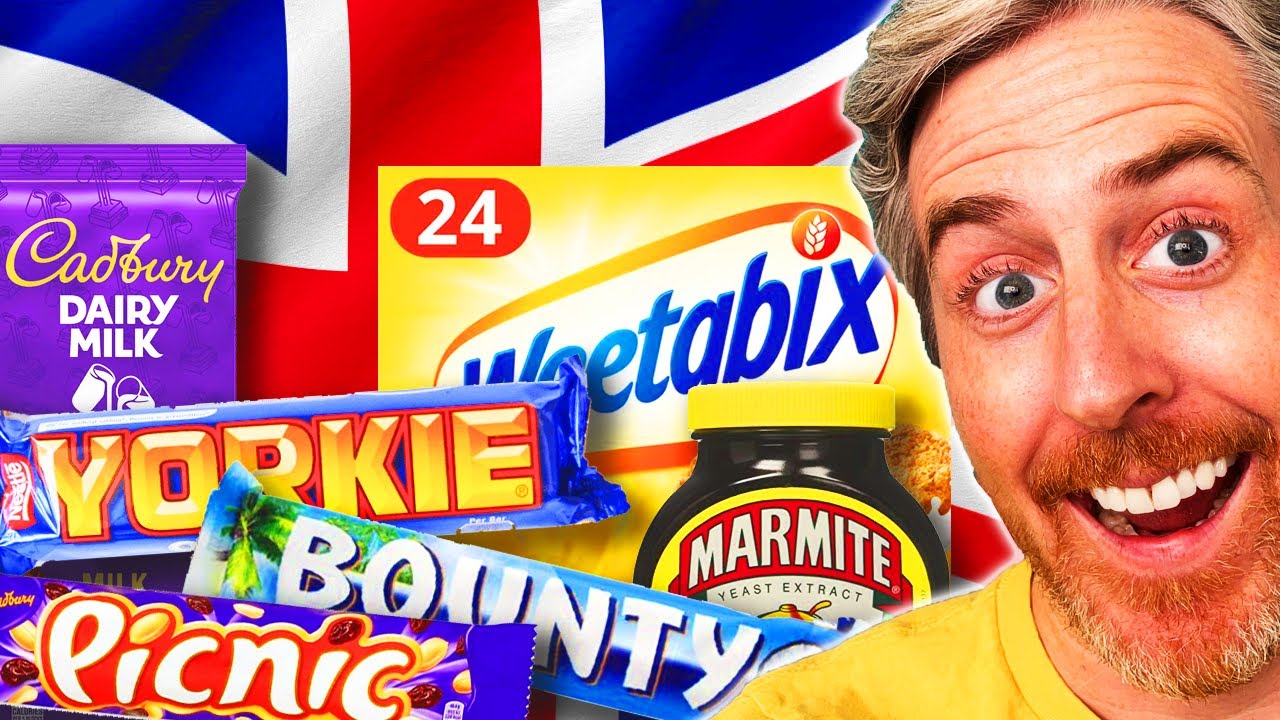 American Tries British Snacks For The First Time Marathon: UK Cereal, Candy, and Marmite Taste Test