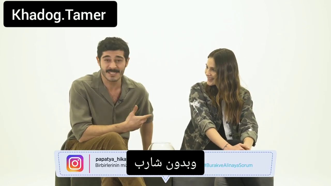 مقابلة أبطال مسلسل مرعشلي الينا بوز وبوراك دينيز مع برنامج onedio كاملة مترجمة burak deniz alina boz