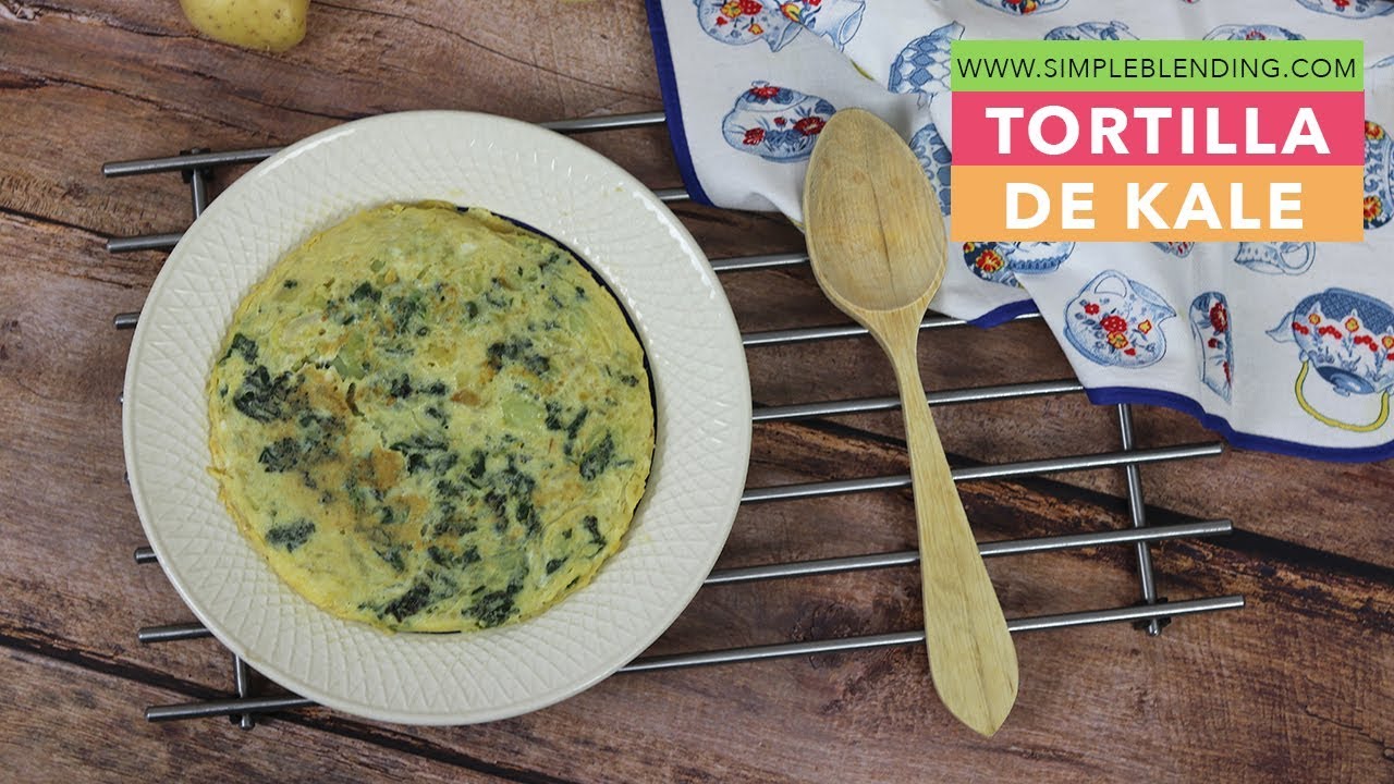 TORTILLA DE KALE | Tortilla de kale baja en calorías | Tortilla de patata con kale
