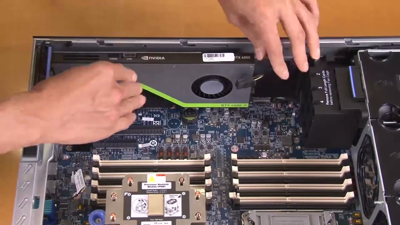 ST650 V3 removing a full-length GPU adapter