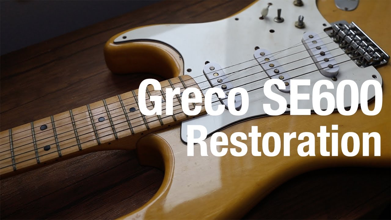 Greco SE600 1976 Electric Guitar Restoration. Electronics, fret crowning and cleaning.