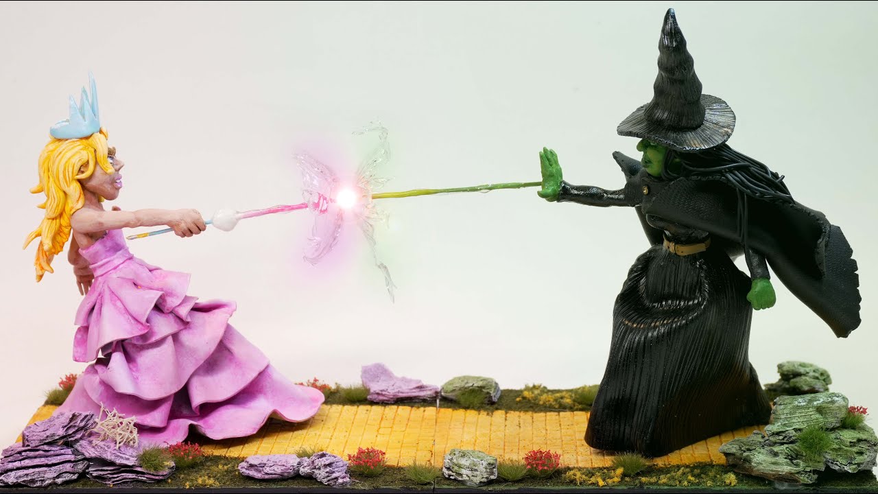 I Made Glinda Versus Elphaba Out Of Clay with Resin