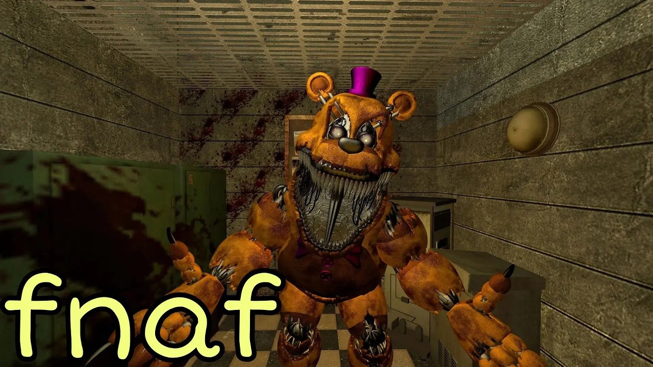 Аниматроники пытаются убить охранника, на страшной карте! | Garry's Mod|