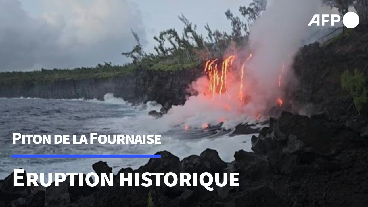La Réunion: l'éruption du Piton de la Fournaise continue d'attirer les curieux | AFP