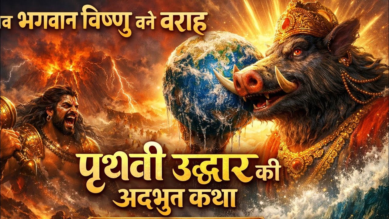 जब भगवान विष्णु बने वराह | पृथ्वी उद्धार की अद्भुत कथा | Srimad Bhagavatam Varaha Avatar