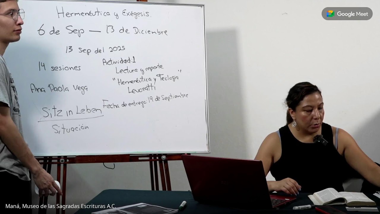 Hermenéutica y Exégesis. Sesión I. 06 Septiembre 2025
