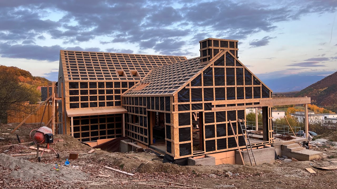 Fațadă ventilată - Construcție timber frame | Casa Pădurea Corbului, Cisnădioara