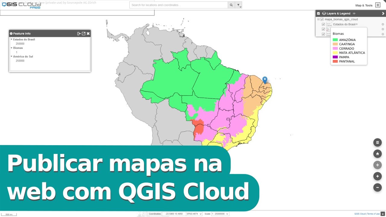 Publicar mapas na internet com o QGIS Cloud