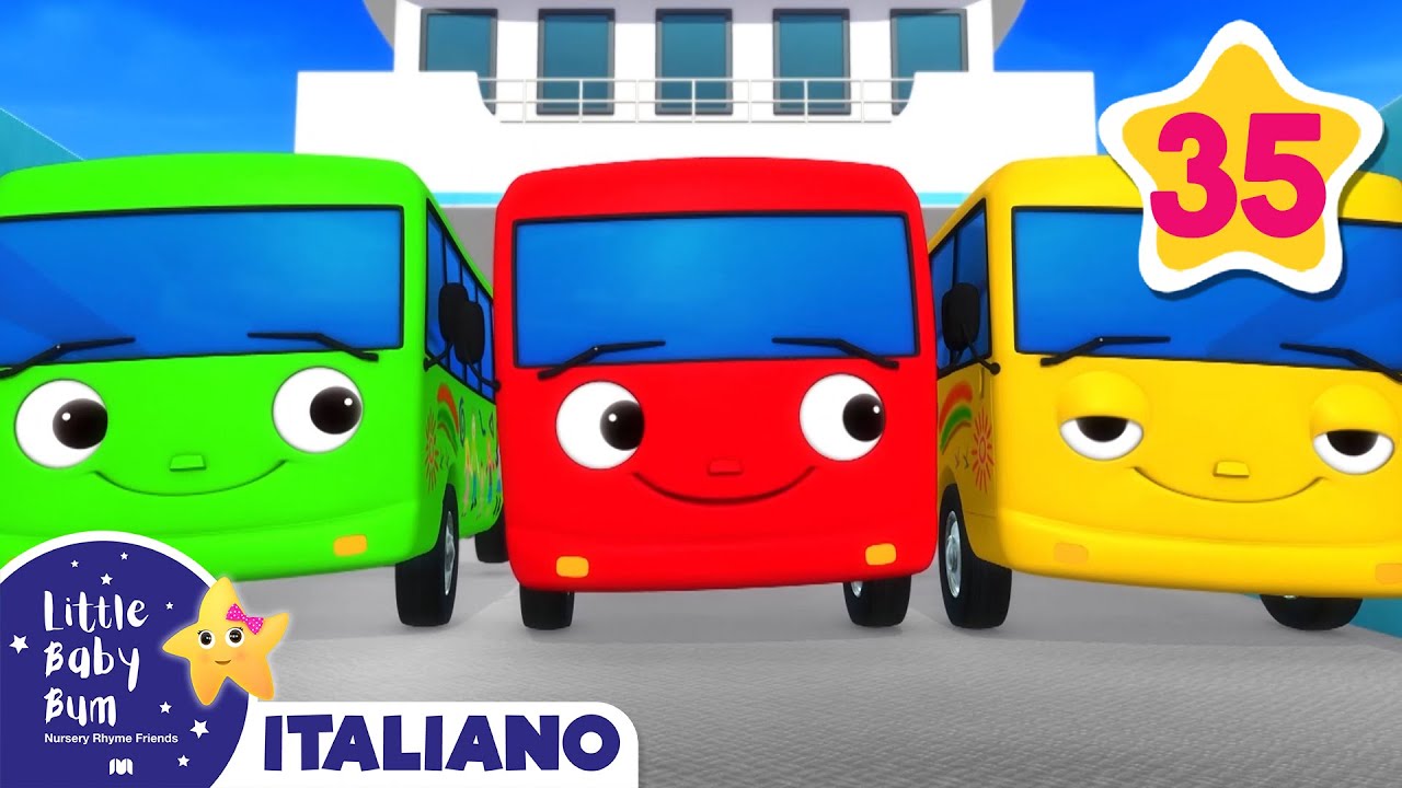 10 Piccoli Bus!! - 30 Minuti di Canzoni e Video Classici per Bebè | Little Baby Bum Italiano