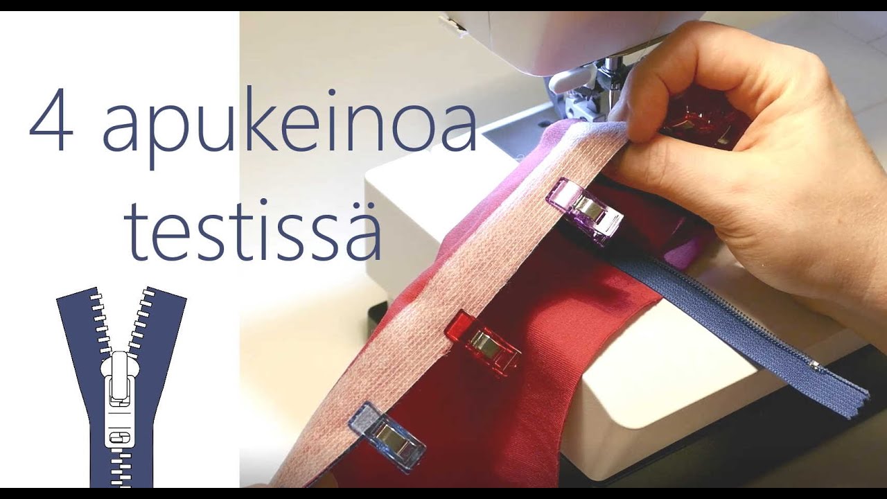 Vetoketjun ompelu joustavaan kankaaseen. Vinkkejä + testissä 4 eri apukeinoa!
