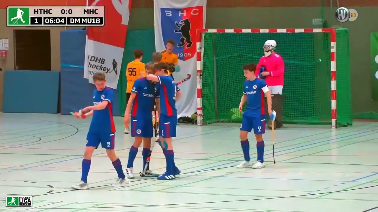 Deutsche Hallenhockey Endrunde Männliche U18 Harvestehuder THC vs. Mannheimer HC 04.03.2023 RE-Live